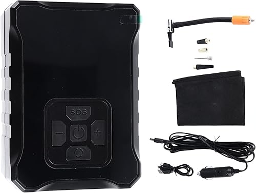 Inflador de neumáticos portátil con batería de 3600 mAh, bomba de aire eléctrica de 150 PSI para automóviles, bicicletas, motocicletas - Luz LED