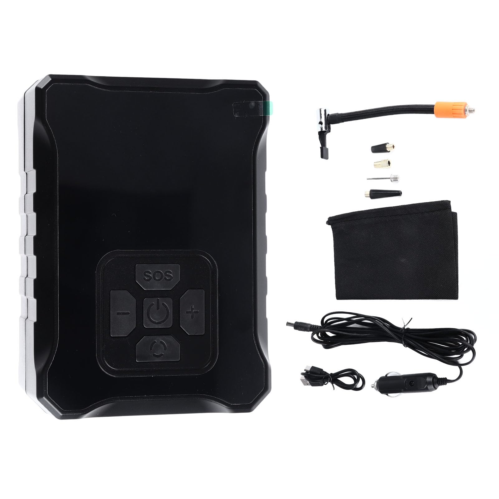 Cocoarm Inflador de Neumáticos Portátil Inflador de Neumáticos Inalámbrico 150 PSI 3600 MAh Batería de Litio 18 L Min Inflado Rápido con Luz para Viajes por Carretera en Coche, Bicicleta, Motocicleta