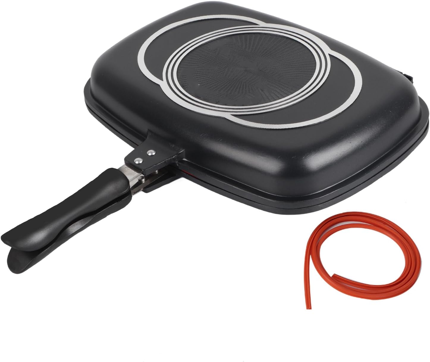 TOPINCN Frying Pan Double Sided Non Stick Barbecue Cooking Tool Cookware Stove Anti Scalding Handle