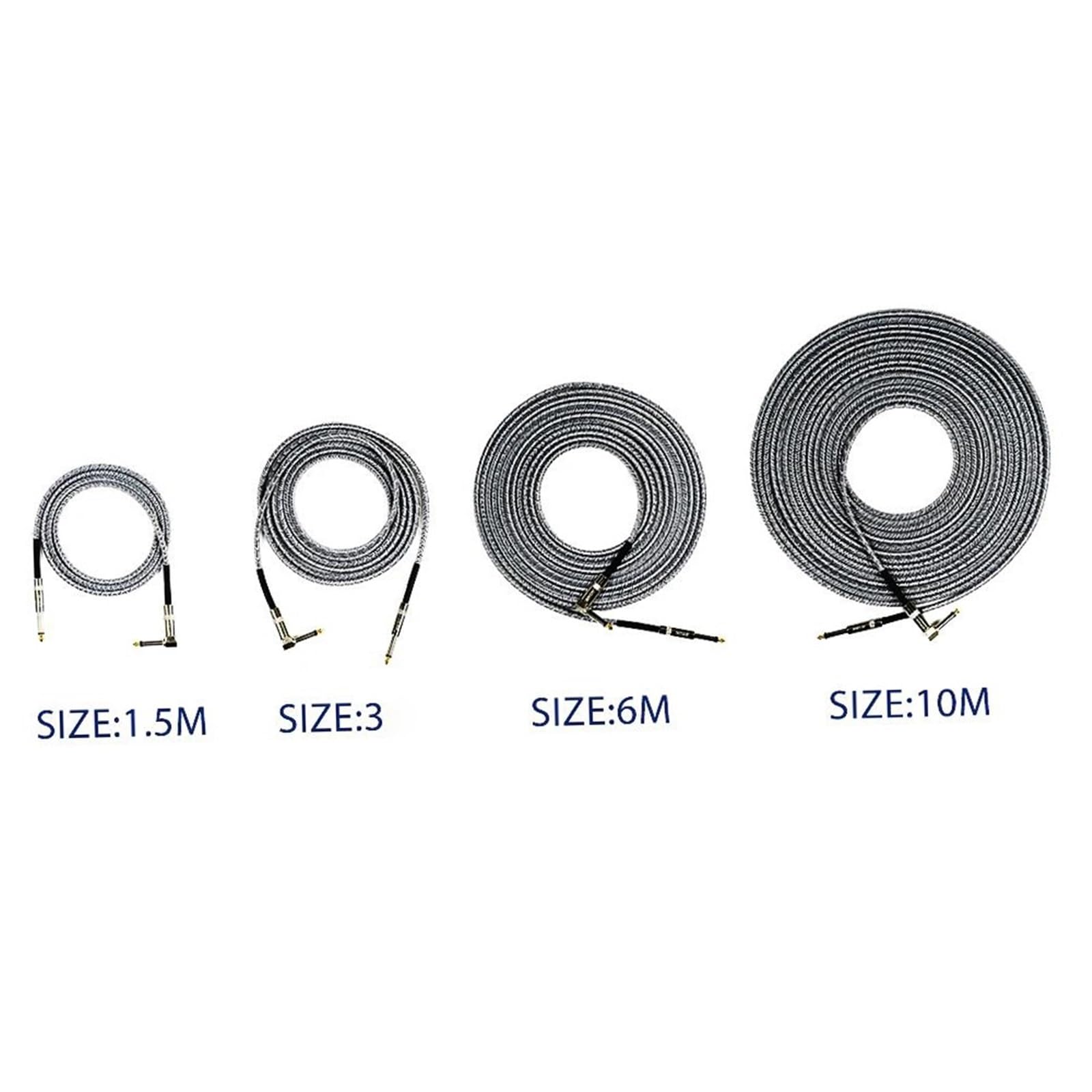 Profesional Cable De Audio Para Guitarra Cables De Para Guitarra/bajo Línea Antiruido Trenzado 6,35 Mm