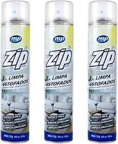 Kit 3 Spray Limpa Estofados ZIP My Place, 300ml, Limpeza Profunda para Tecidos e Estofados, Fácil Aplicação