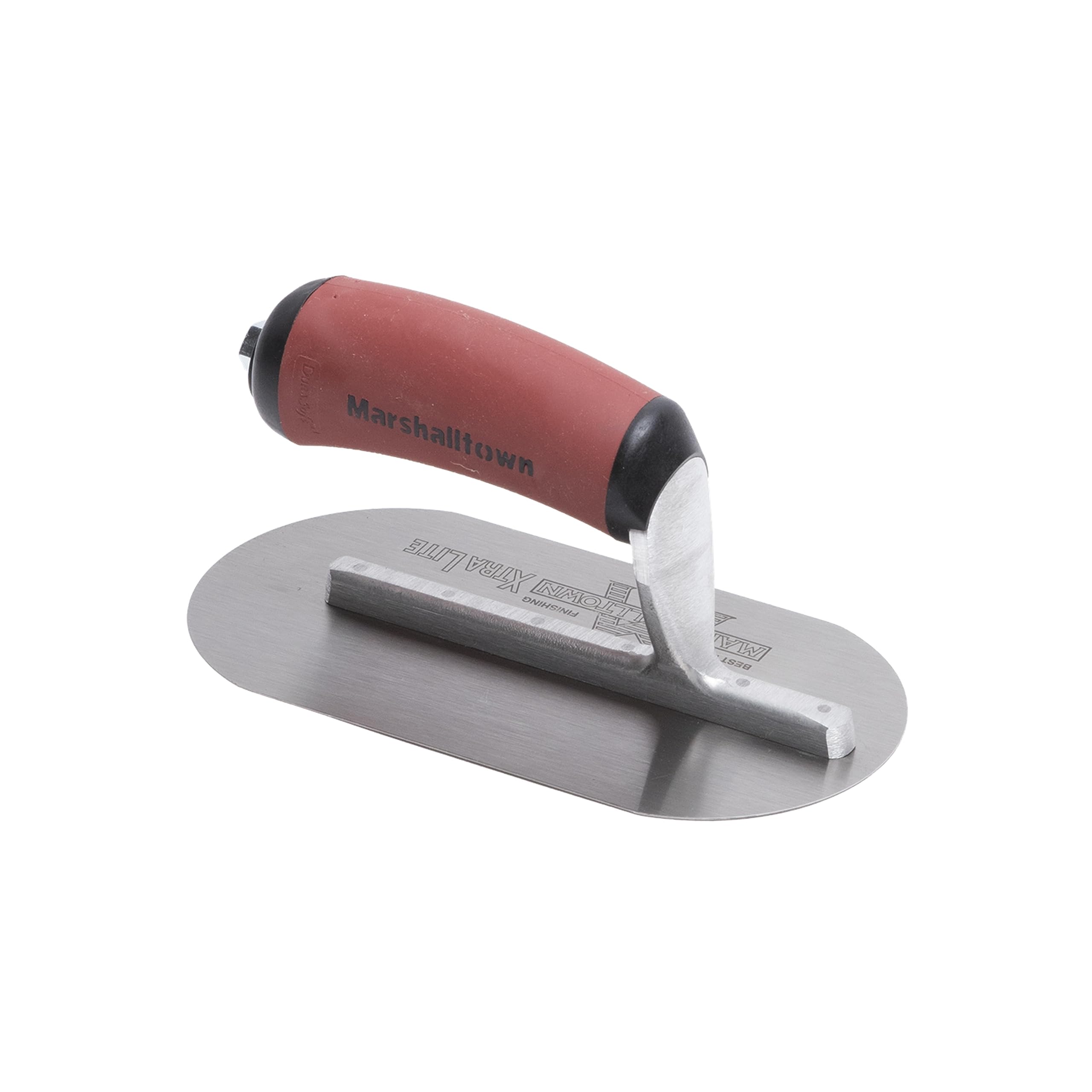 Marshalltown pequeña paleta alisadora, paleta de pared con mango DuraSoft, de acero, dimensiones: 191x102 mm, extremos redondeados