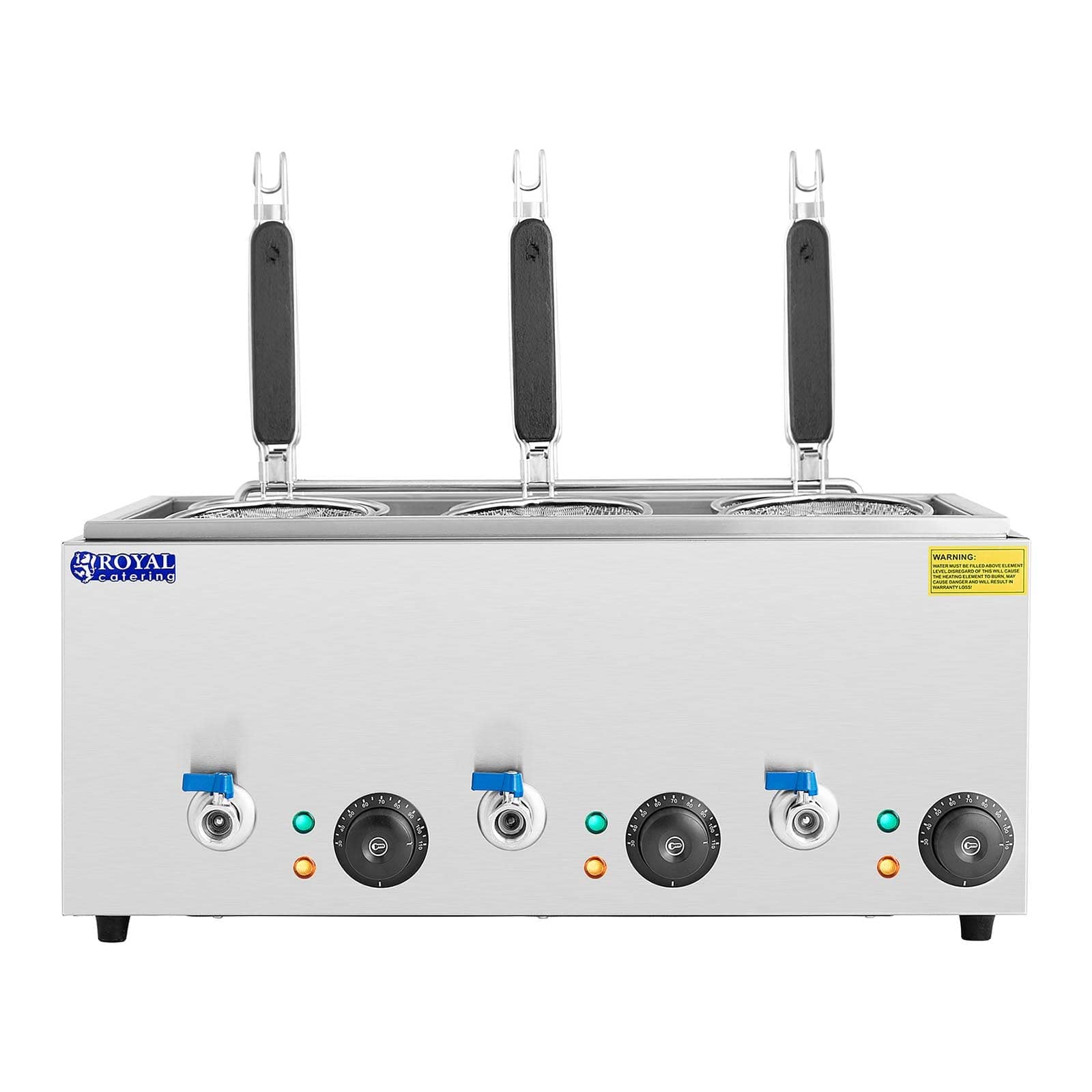 Royal Catering RC-PM006 - Fornello per pasta con 6 cestini, temperatura 30-110 °C