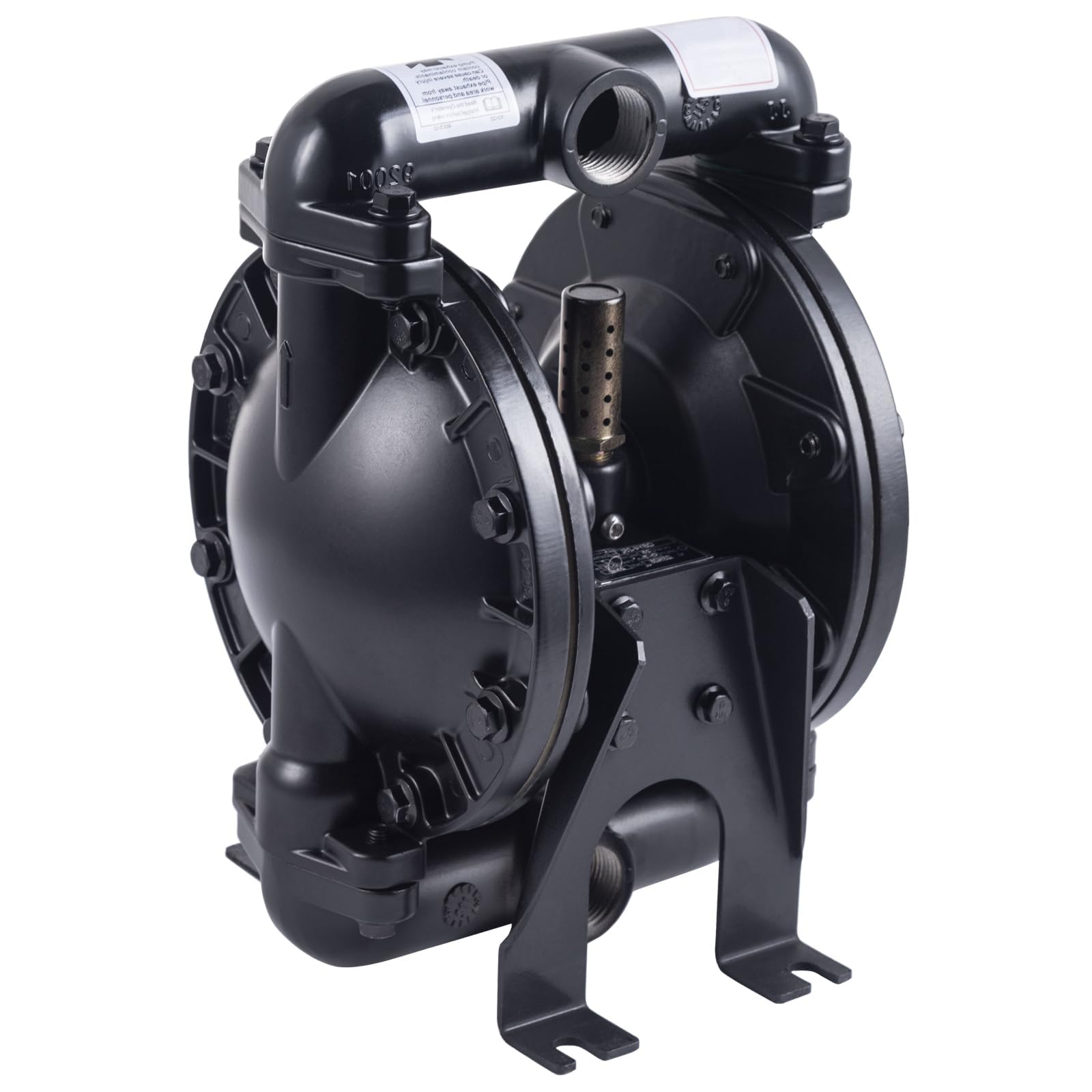 Photo 1 of Double Diaphragm Pump Air Operated 1 inch Inlet/Outlet Pneumatic Waste Oil Transfer Pump for Chemical QBY4-25L 35 GPM Dual Diaphram Polypropylene Nitrile Rubber by Stainless Steel Iron 115 PSI