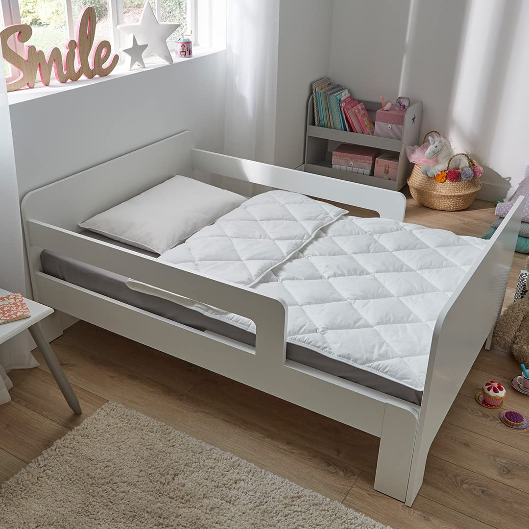 DODO - Couette Bébé Baby Soft 75x120 cm - Garnissage Fibre Creuse Siliconée 175g/​m² - Anti-​acariens - Enveloppe 100% Coton - Lit bébé - Piquage Petits Losanges - Lavable 40°C