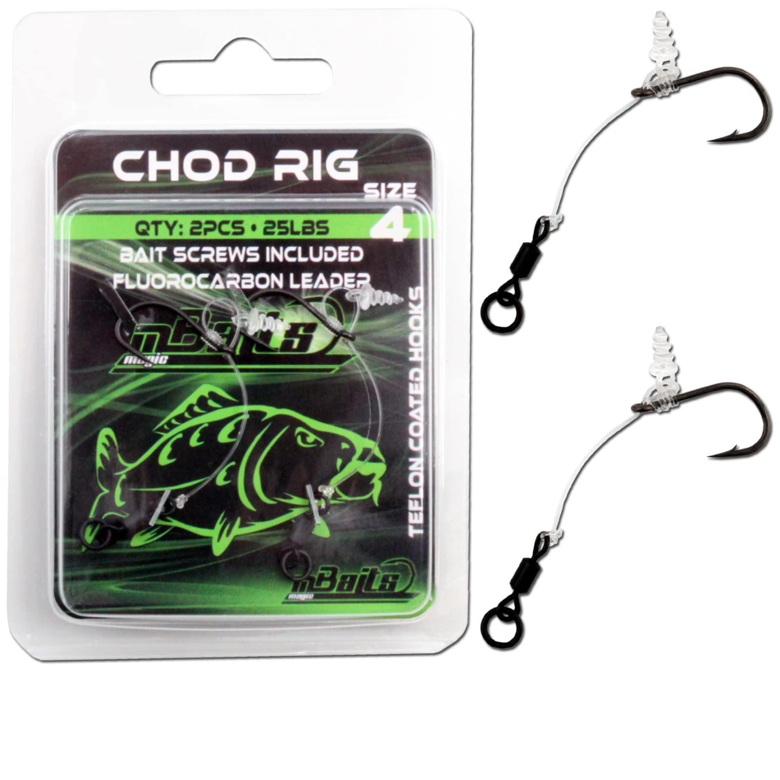 Angel Berger, amo da pesca per boilierig, chod rig, pop up rig, confezione da 3.