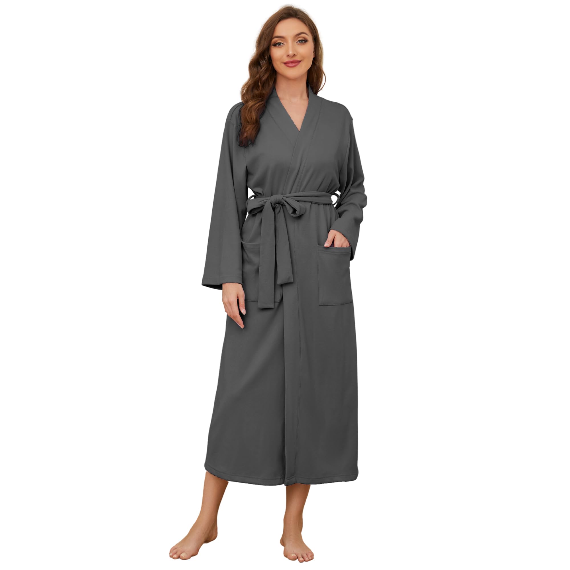 U2SKIIN Women Robes Long Knit Bathrobe Soft Sleepwear Comfortable Ladies Stretch Loungewear