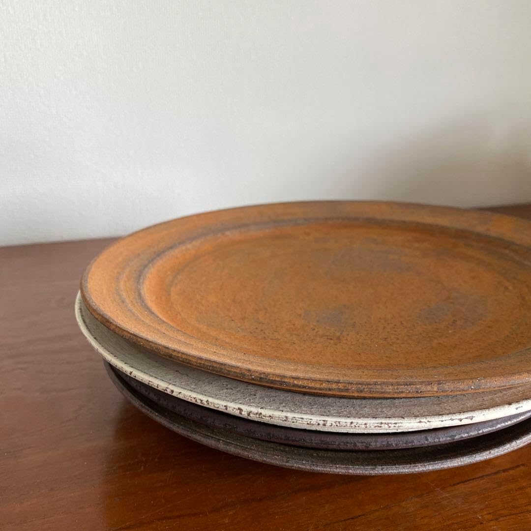 二階堂明弘 焼き締めリム皿 赤 - MIDNIGHTVA.COM