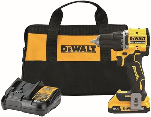 Dewalt DCD794D1 20V MAX ATOMIC COMPACT SERIES Kit de taladro inalámbrico de iones de litio sin escobillas de 12 pulgadas (2 Ah)