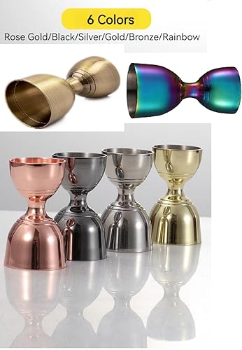 Miniatura 5 de Jigger de cóctel prémium de 2 onzas1 oz, de acero inoxidable para barman, jigger de medición de cóctel, doble jigger duradero, taza medidora de