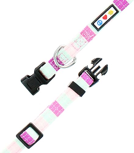 Vista 130 de Pawtitas Collar personalizado para perro, collar de perro pequeño, bordado con nombre, número de teléfono, collar de cachorro, collar ajustable