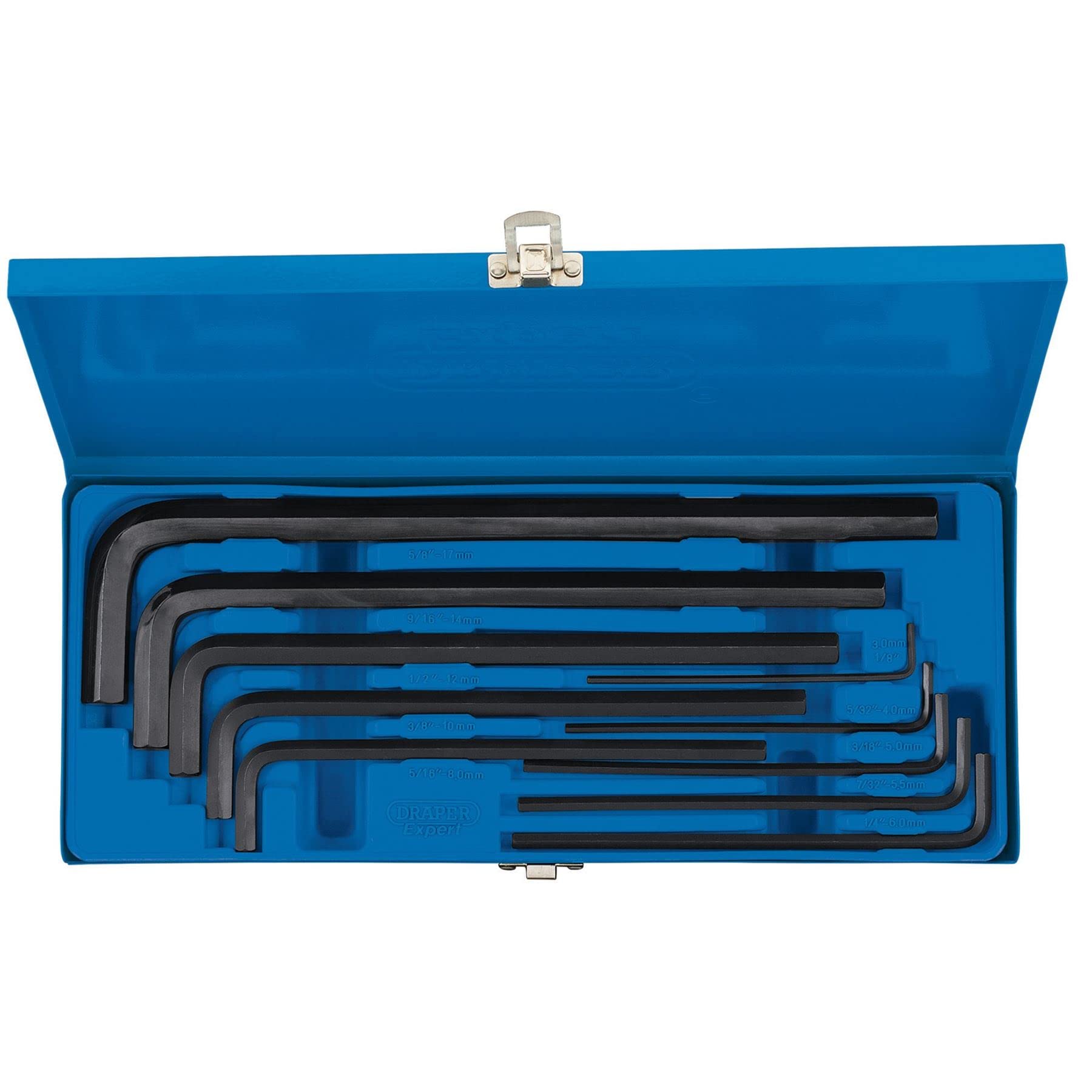 Expert Draper Tools 33895 10 pièces Extra longues métriques de jeu de clés Allen