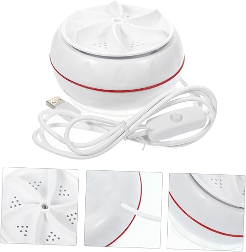 Miniatura 6 de Mipcase Lavadora portátil de 30 W, lavadora de viaje con alimentación USB, para ropa delicada, sincronización inteligente, limpieza profunda para el