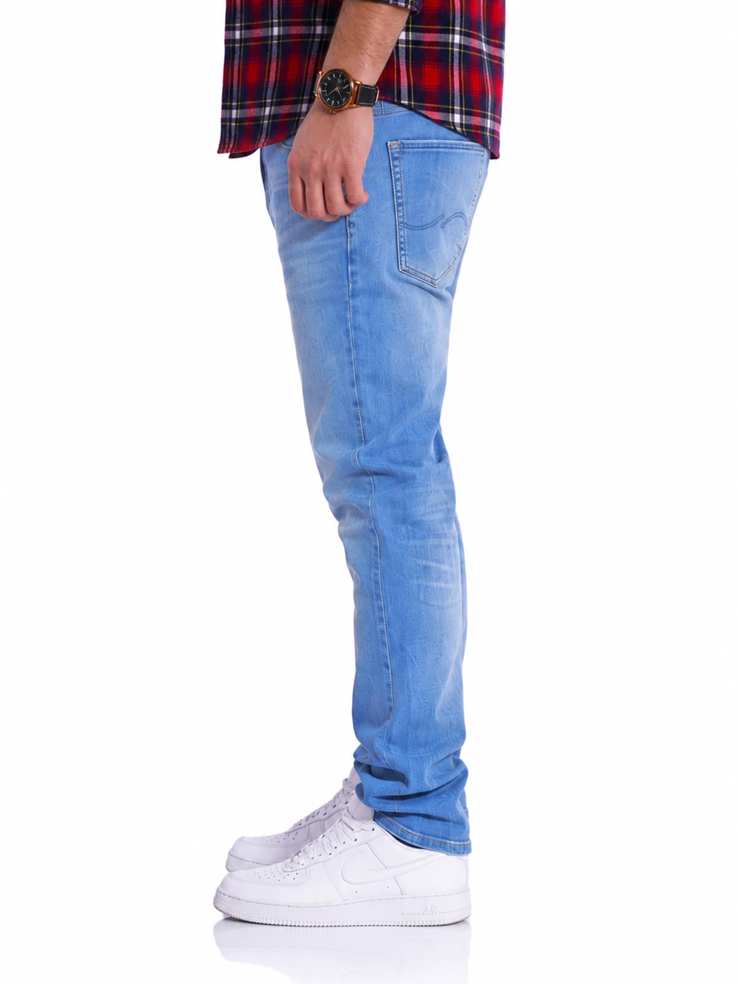JACK & JONES Herren Jeans Clark ARIS Regular Fit Straight Leg Denim Herrenhose