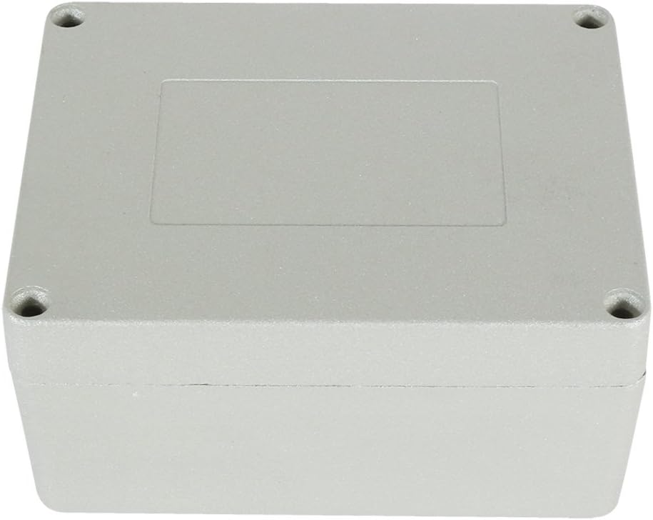 4.5"x3.5"x2.3"(115mmx90mmx60mm) Aluminum Transmission Clamshell Junction Box Universal Electric Project Enclosure w Two Horns
