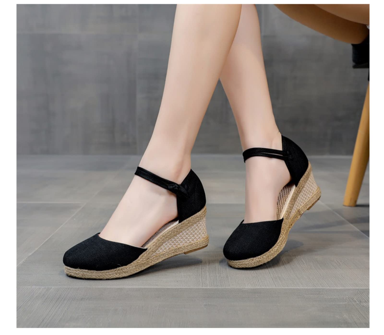 Womens Sandalen Wedge Espadrilles dames sandalen Platform lage hakken