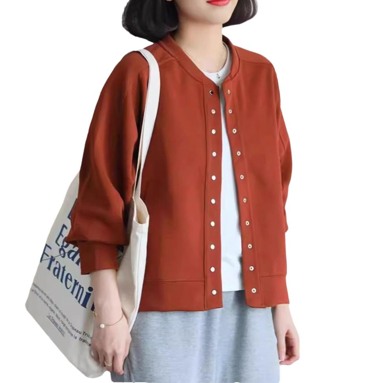 Amazon.co.jp: パーカー風スナップボタンカーディガン 秋 秋用 