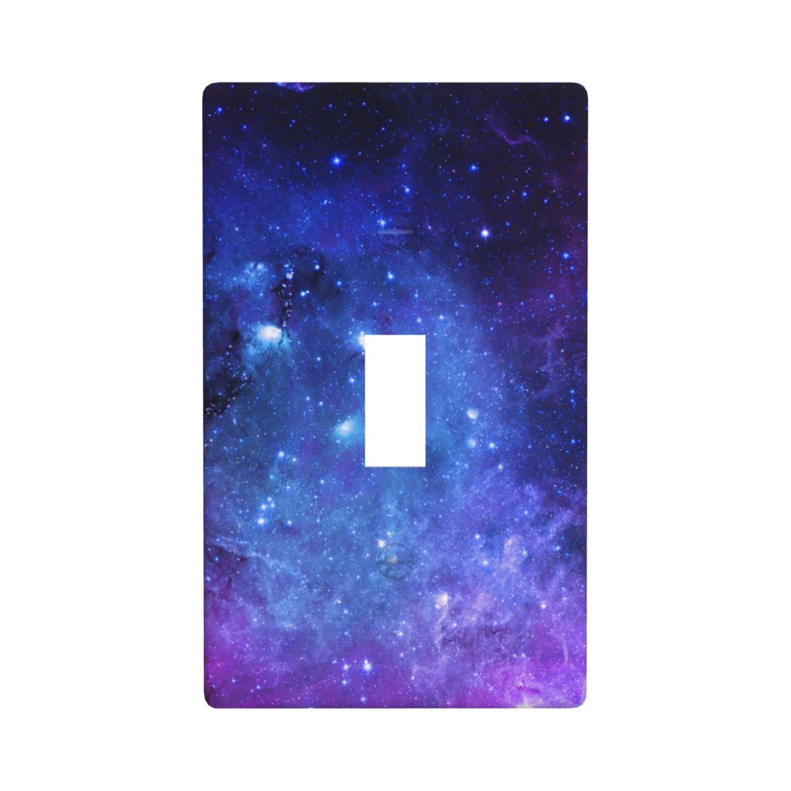 Galaxy Light Switch Cover Decorative Single Toggle Wall Plate 1-Gang Art Electrical Faceplate for Home Bedroom Decor 4.50" x 2.76"