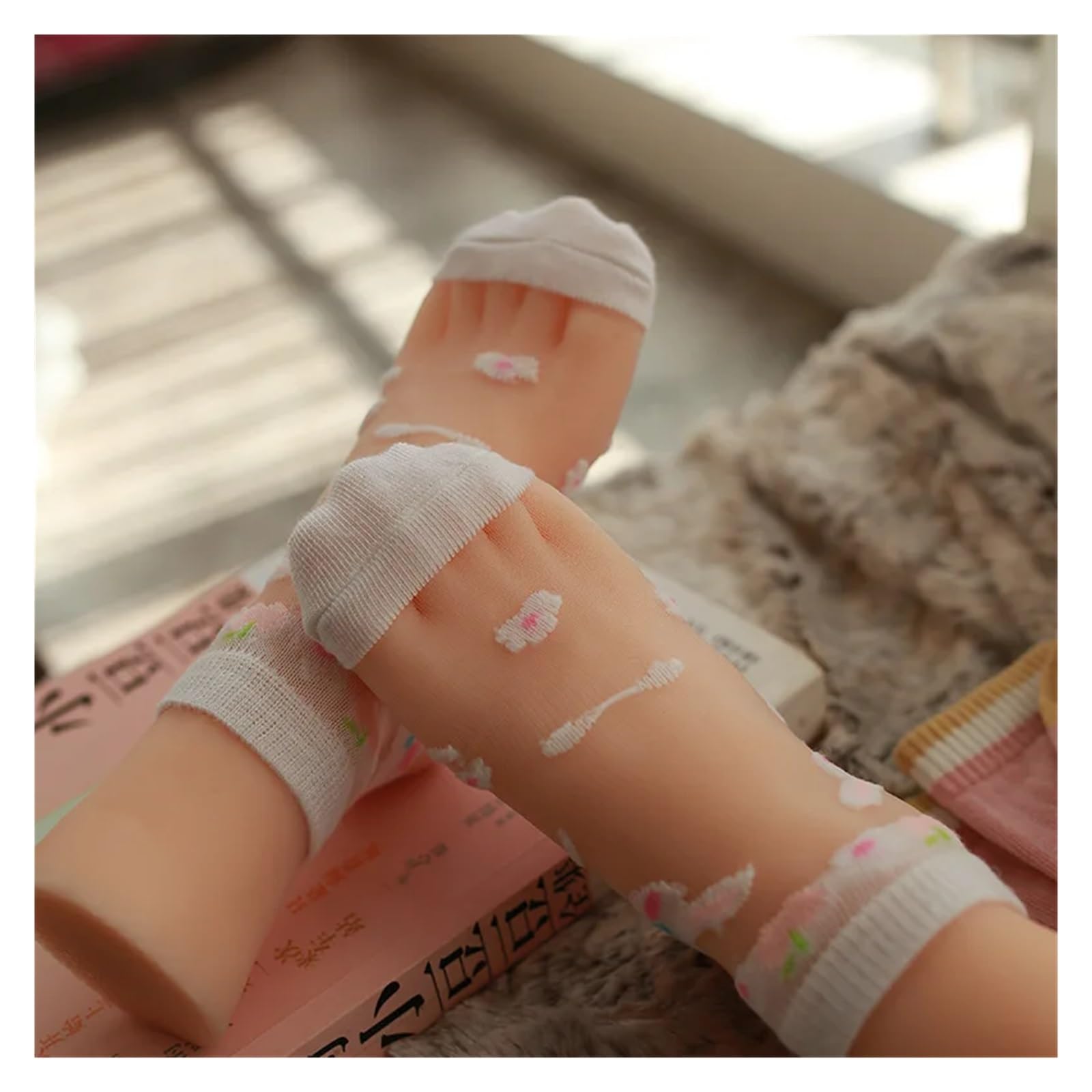 18CM dziewczyna Model stopy pełna silikonowa symulacja paznokci praktyka Manicure stóp tatuaż zdjęcie pończochy wyświetlacz realistyczne stopy TPE H2900(Skin Left foot)