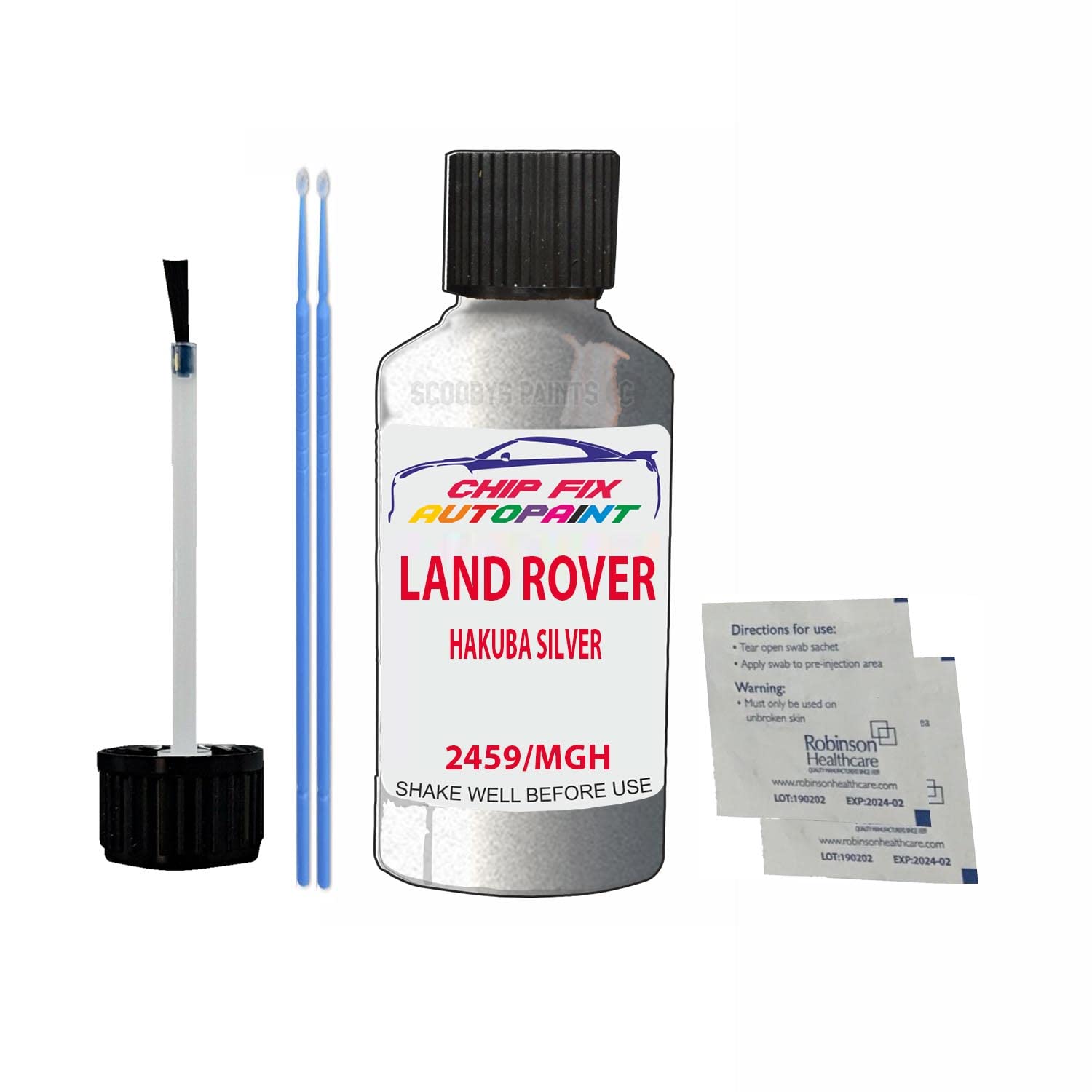 Scoobys Paints Back In The Mix Hakuba Silver Touch Up Paint For Land Rover Range Rover Evoque 2459 2020-2022 30Ml Bottle Brush Scratch Stone Chip Repair Pen