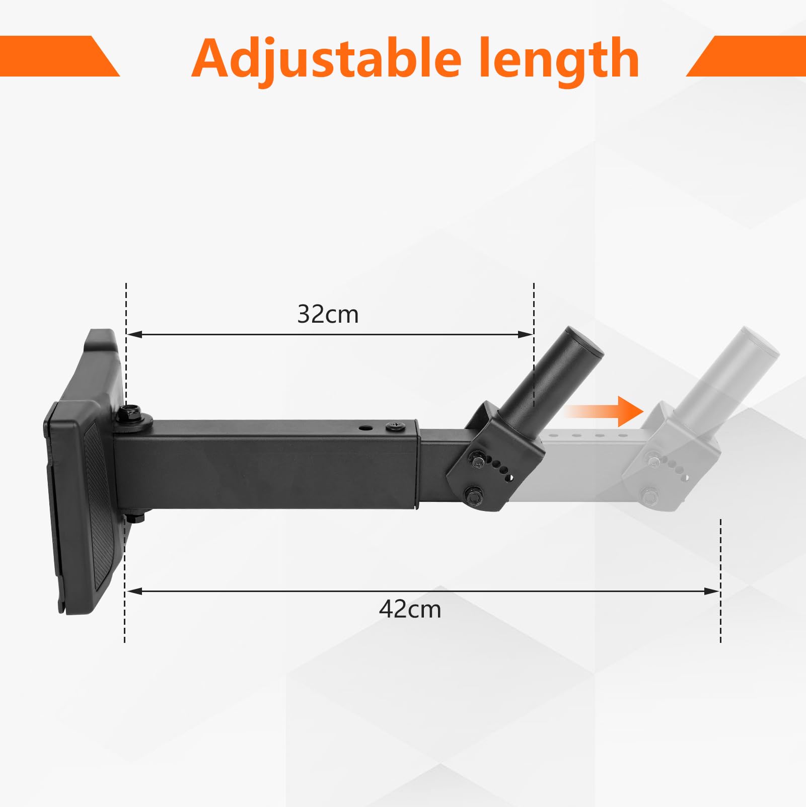 Support Mural Enceinte Heavy Duty 2 pièces, Charge Jusqu’à 75 kg
