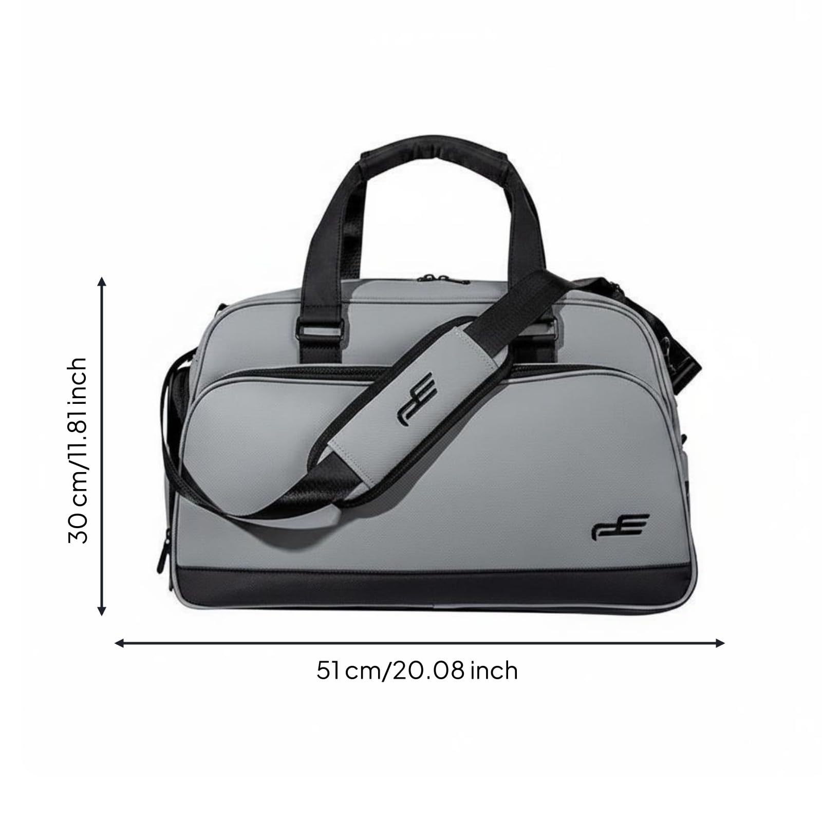 Estuche Guardarropa para Golf con Compartimentos Separados para Ropa y Calzado Confeccionado en Nylon Resistente al Agua para Llevar Completas y, Gris
