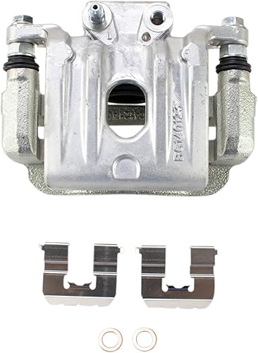 Miniatura 5 de TRQ Kit de pastillas de freno trasero y rotor, pinza de freno, kit químico pastillas de freno Rotor de freno de cerámica compatible con Hyundai