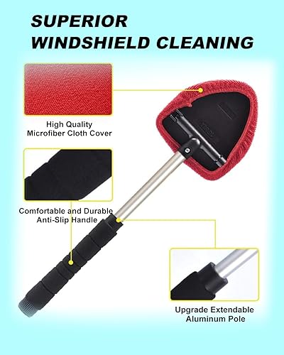 Miniatura 4 de AutoEC Limpiador de parabrisas, herramienta de limpieza de parabrisas de automóvil, herramienta de limpieza de ventanas de automóvil, kit de cepillo