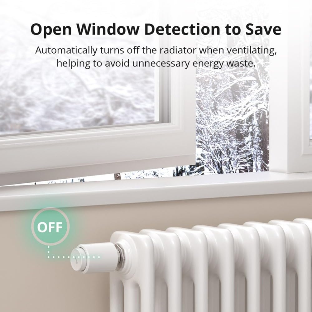 Zigbee Valvola termostatica per termosifone Smart Home, per la maggior parte dei sistemi di riscaldamento, bianco