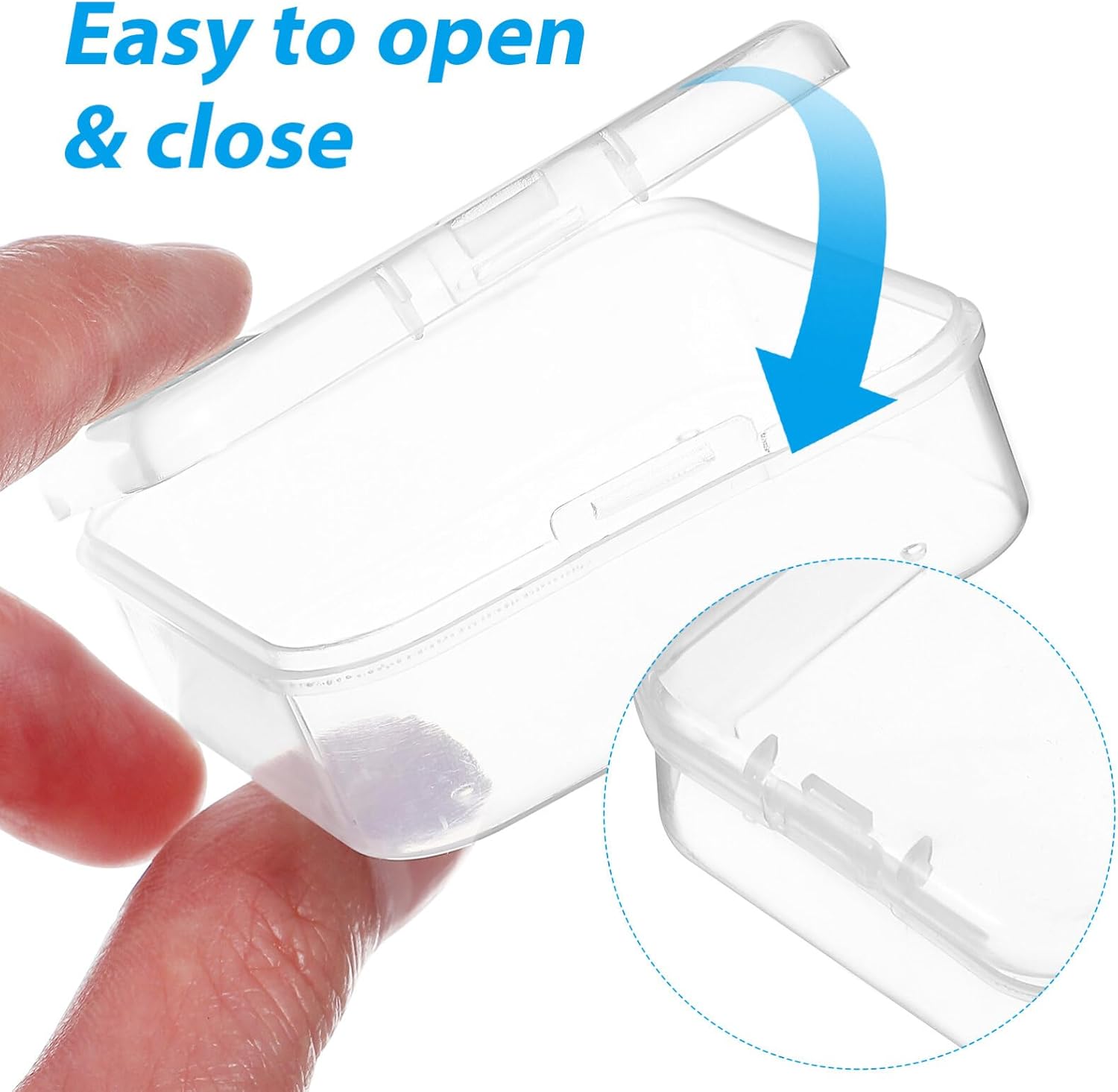 Yardwe 48pcs Transparent Storage Box Clear Square Divided Organizer for Jewelry Beads and Accessories Material for Easy Viewing and Use
