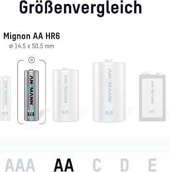 Ansmann Max E Plus AA 2500 mah Low Self-Discharge Rechargeable Batteries 4pk
