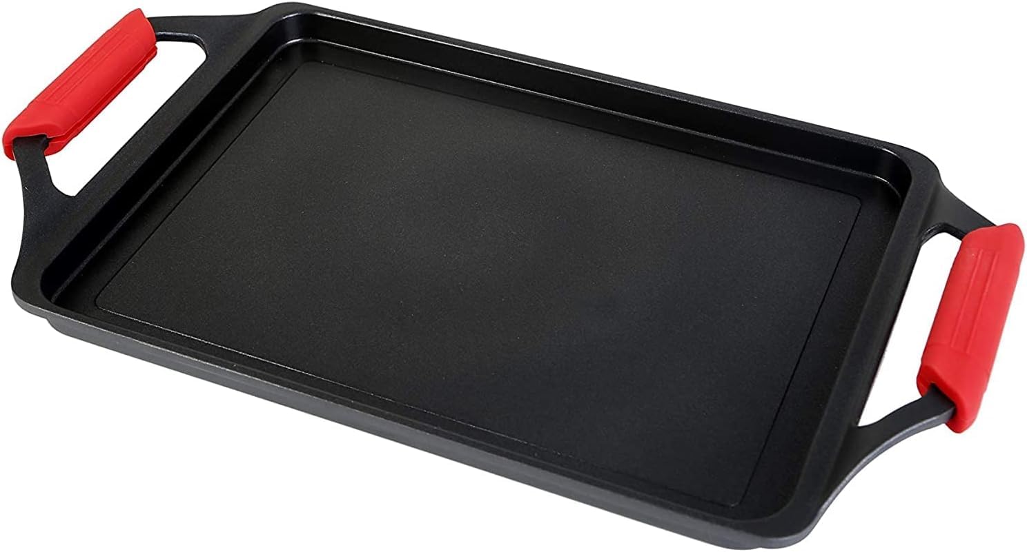 Ecostone Induction Roasting Pan, 43 x 25 cm, Cast Aluminum, Non-Stick Xtra DUPON Ecological PFOA-Free, 5 mm Thick, Silicone Handles, Ceramic Hob, Gas, Oven