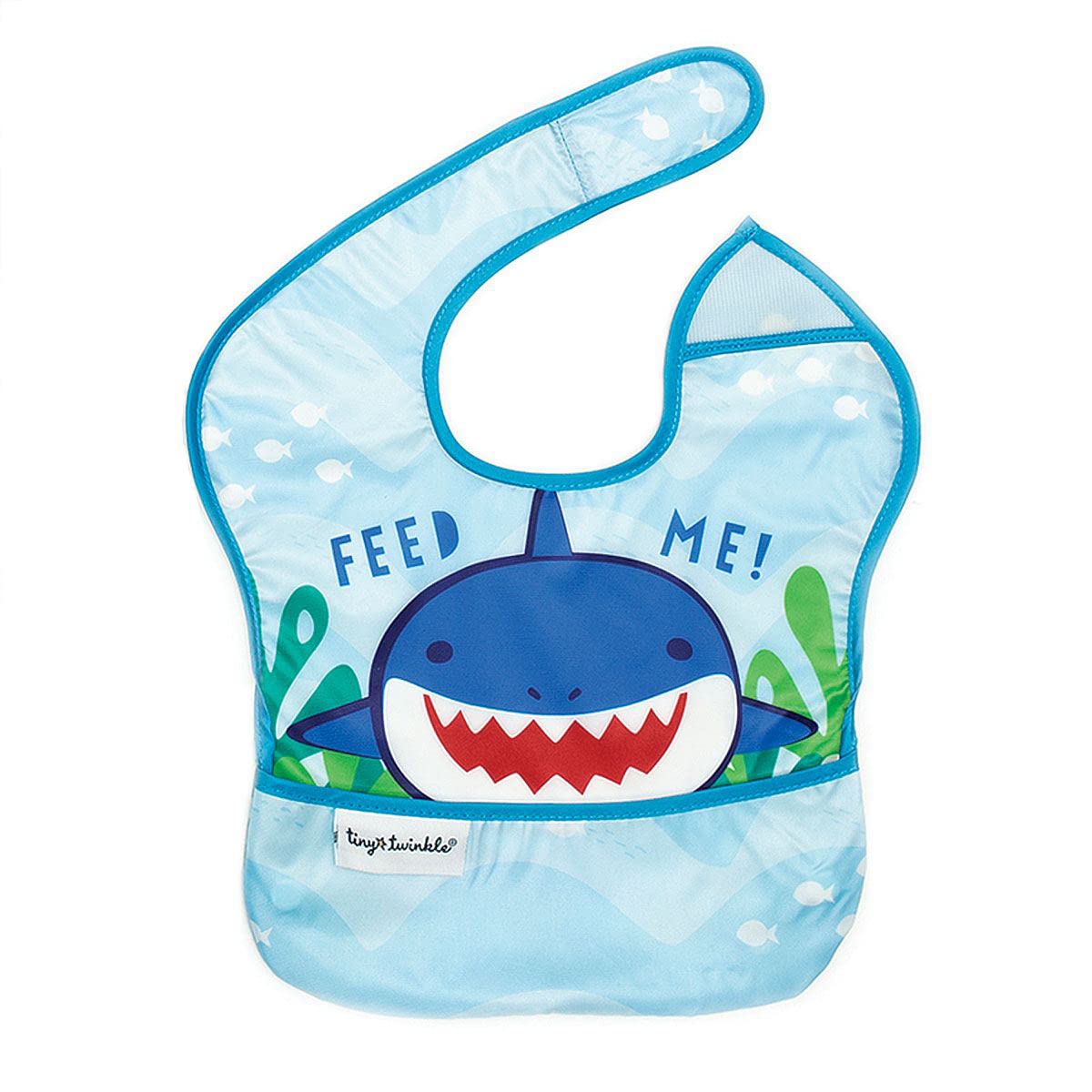 Tiny Twinkle EB-11 Humorous Repeltex Waterproof Bib with Pocket Feed Me - 80 g, Squalo