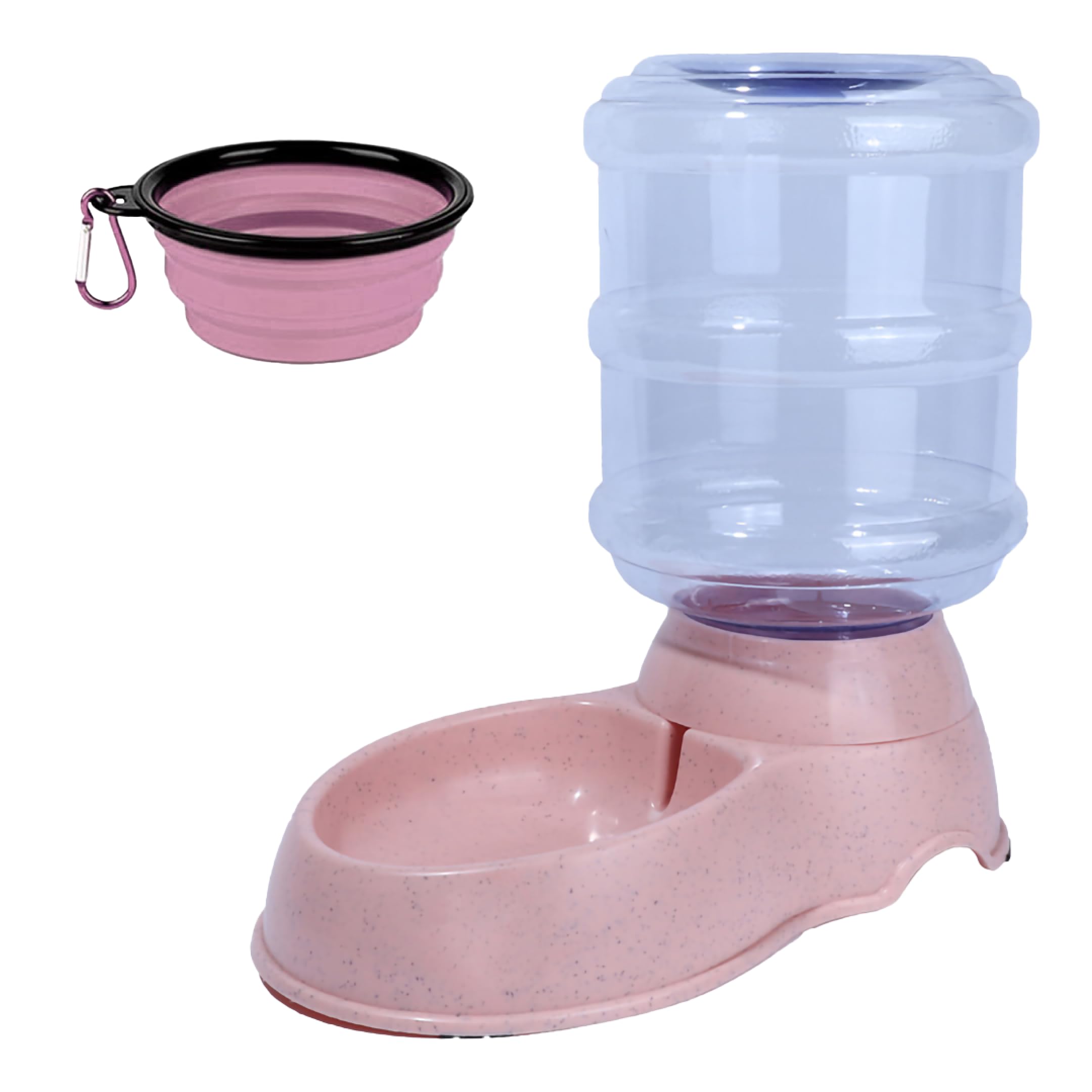 BREEZEE Bebedero de 3.8 Lt Dispensador Automático de Agua para Perros, Gatos, Mascotas, Incluye Plato Plegable Garrafón para Agua Contenedor Dosificador, Libre de BPA, Mascotas Hidratadas y Saludables