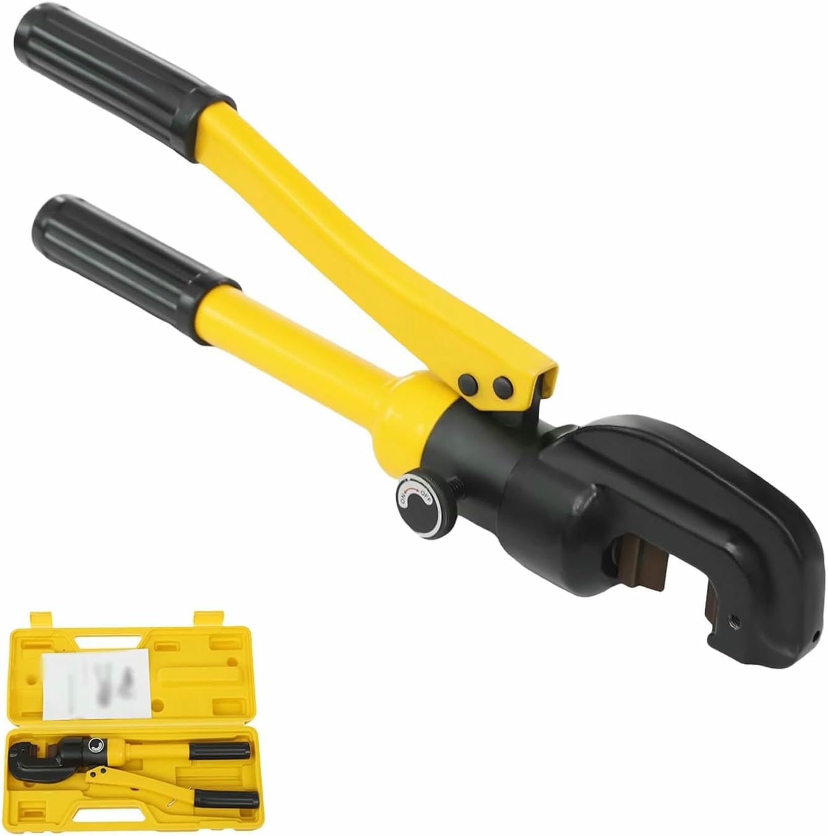 Hydrauliczne narzędzie do cięcia prętów zbrojeniowych, pojemność 13 ton, maks. średnica cięcia 22 mm, profesjonalny ręczny obcinacz do śrub stalowych do budowy i obróbki metali z przybornikiem