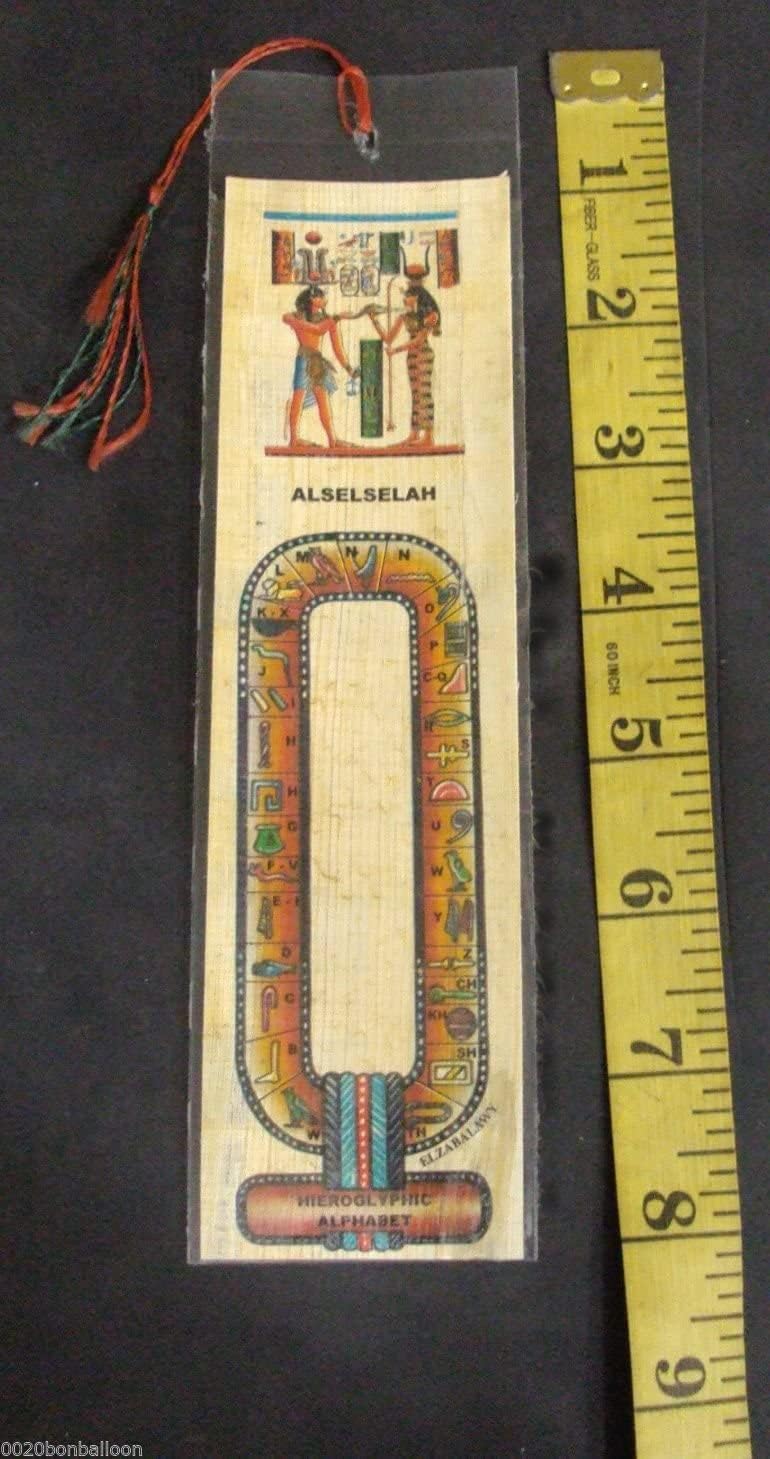 10 Egyptian Pharaoh Papyrus Blank Bookmarks Book Marks Book Mark + 2 Plastic Stencil Ruler Write Your Name Papyri Hieroglyphic Hieroglyphics Alphabet History Teaching Educational Set Art Scrapbooking