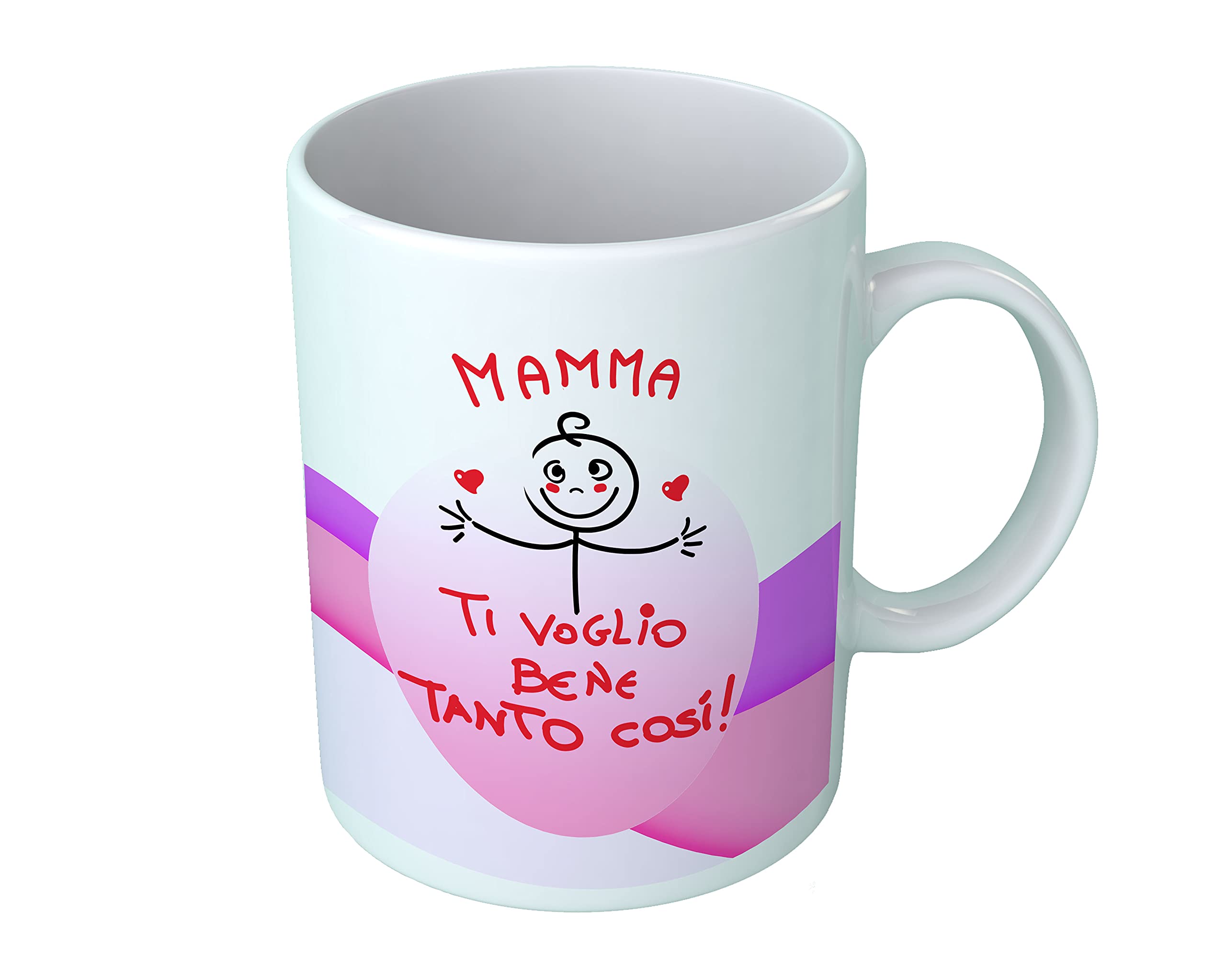 Coppia Tshirt + Tazza Festa Della Mamma - Ti Voglio Bene Tanto Così - Regalo Originale In Cotone