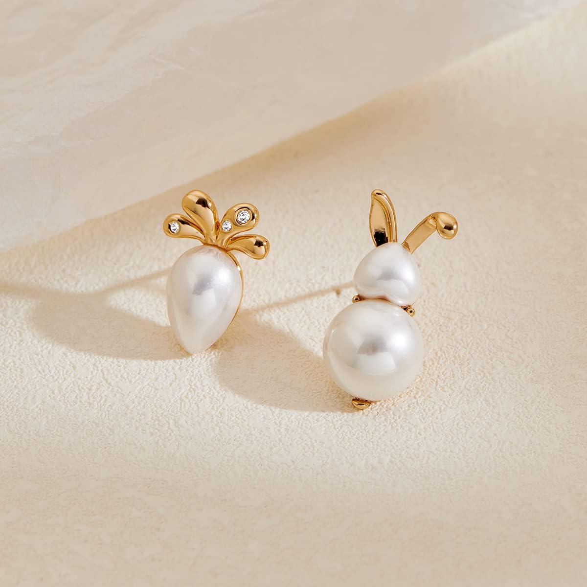 MUYAN Cute Small Easter Bunny Earrings for Women Carrot Rabbit Easter Studs Holiday Jewelry - Image 5