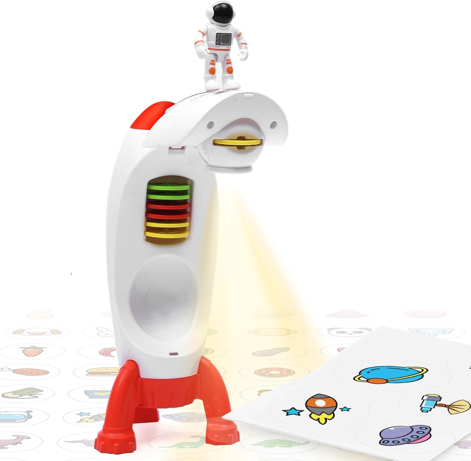 Kids Drawing Projector Toys with 24 Color Pens for Boys Girls Ages 3-8 | Smart Art Sketcher Tracing Projector with 24 Color Pens for 3 4 5 6 7 8 Year Old Boys Girls Birthday Gifts White