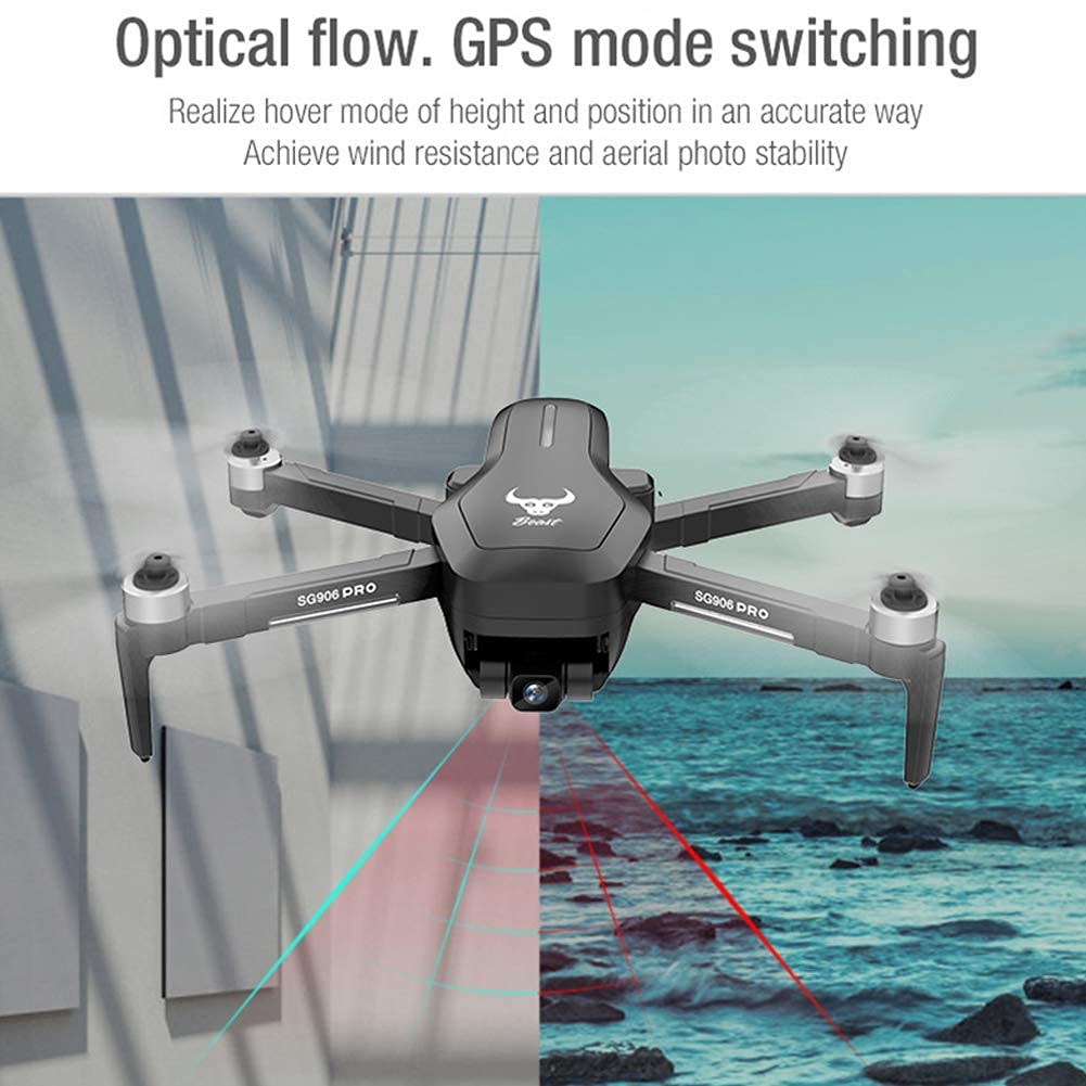 GPS Drones with FPV 4K HD Camera Foldable RC Quadcopter with 2-Axis Gimbal GPS Drone for Adults with Brushless Motor 1200M Remote Control Distance 1 Extra Battery and Storage Bag
