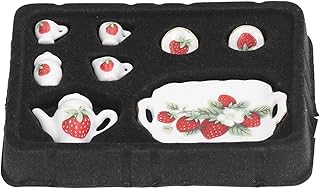 Miniature Tea Sets Porcelain, Lifelike Miniature Tea Set Mini Tea Set Dollhouse Furniture 1 12 Scale Doll House Accessories for Home Decor
