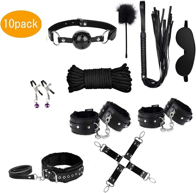 Amazon Com Ou71 10pcs Set Couples Yoga Set B D S B O N Dage Adustable Spread Toys Couples Yoga Set Black Massage Tool Kits Black Health Personal Care