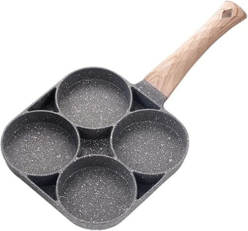 AIVERC Pans Four-Hole Frying Pot Pan Thickened Omelet Pan Non-Stick Egg Pancake Steak Pan Cooking Egg Ham Pans Breakfast Maker Cookware
