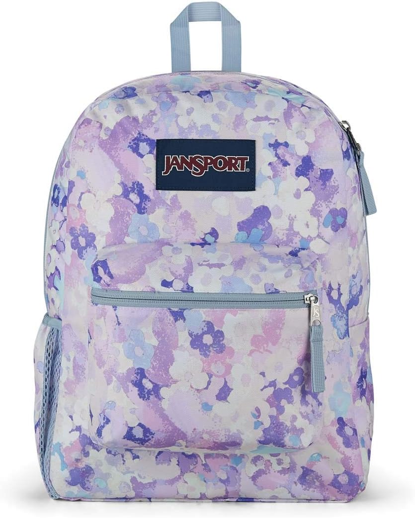 JanSport Cross Town Backpack - School, Travel, or Work Bookbag with Water Bottle Pocket, Mystic Floral : Clothing, Shoes & Jewelry