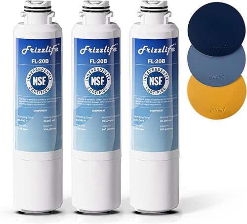 Frizzlife DA29-00020B Reemplazo del filtro de agua para refrigerador Samsung HAF-CINEXP, DA29-00020AB, certificado NSF para la marca original,