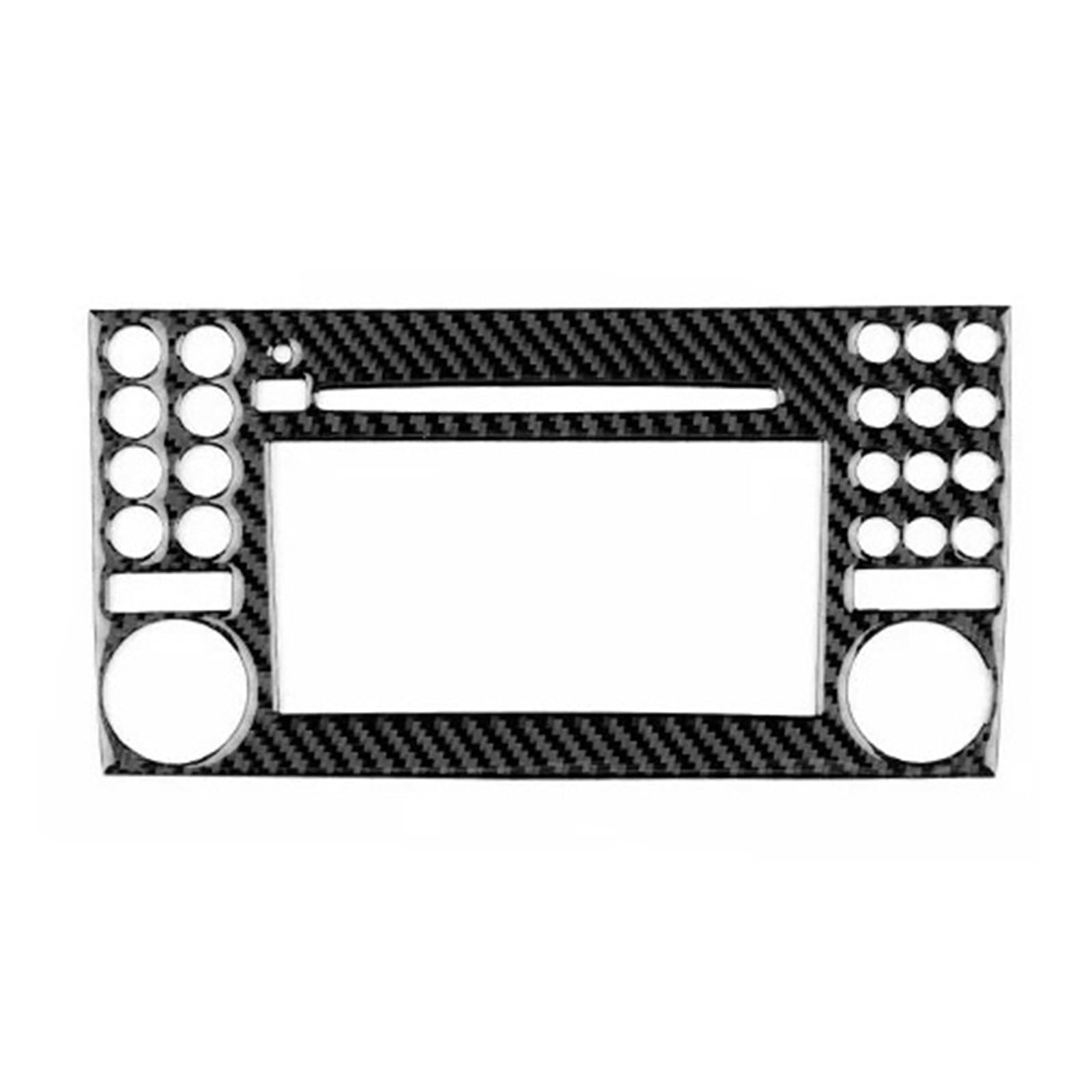 VNHLOTVJL Real Soft Carbon Fiber Central Control Button Panel Trim Sticker Compatible for Mercedes Benz SLK R171 2004-2010(Black LHD RHD)