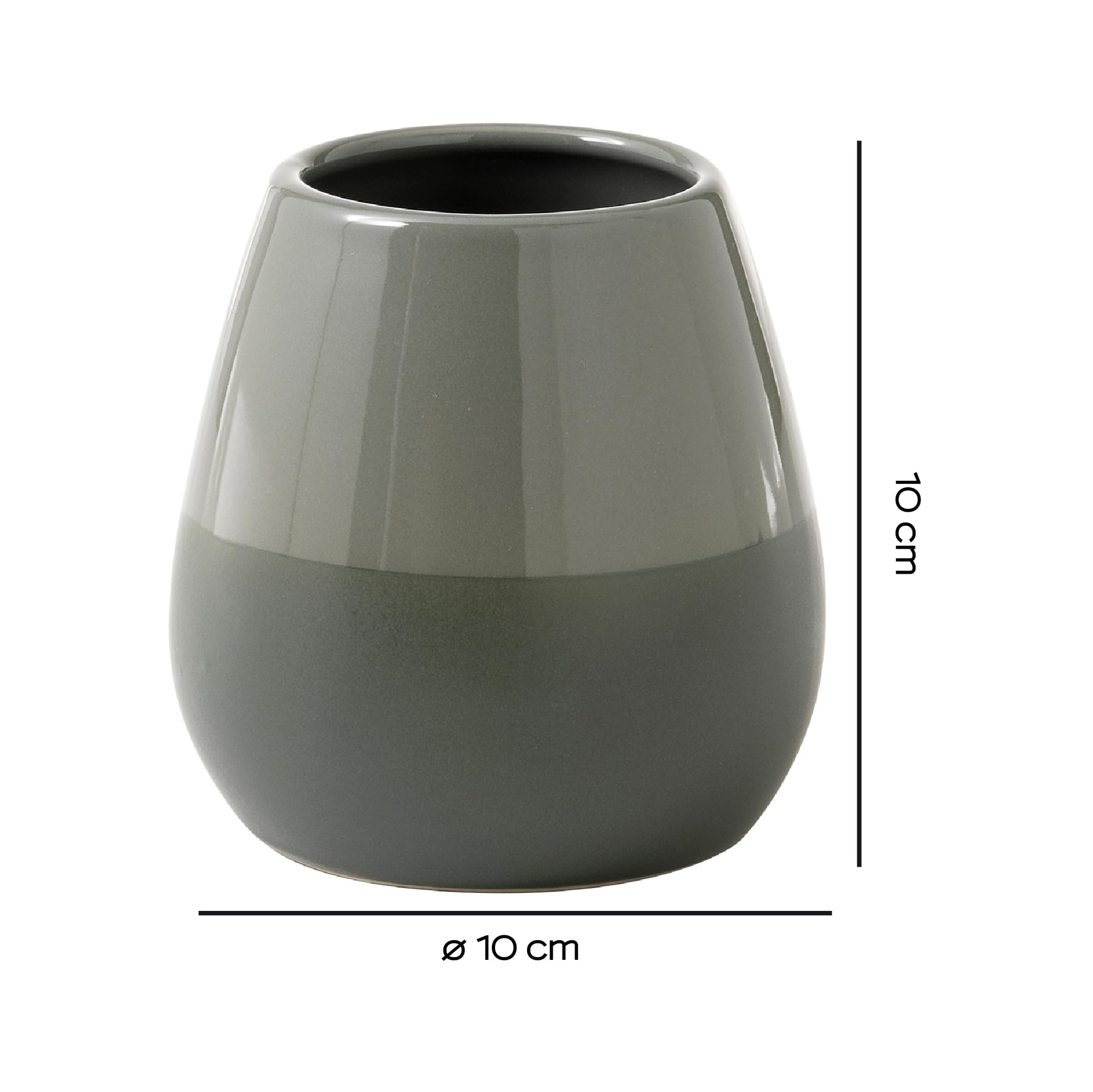 Gedy Wilma Brush Holder Green, 10x10x10cm - Image 3