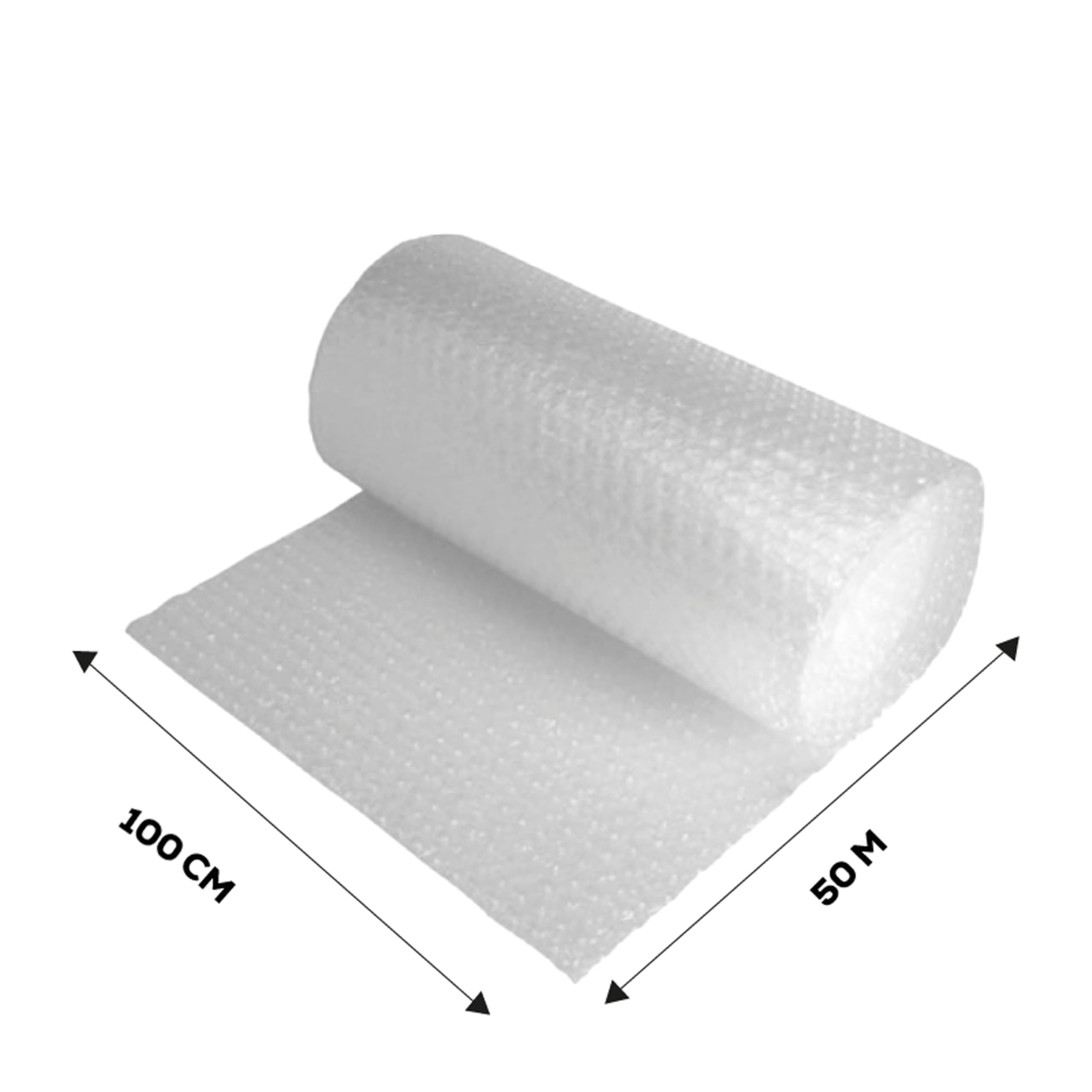 Jeco - lot de 2 rouleaux film papier bulles 100cm x 50m Aircap tri-couche avec film barrière gain de place recyclable