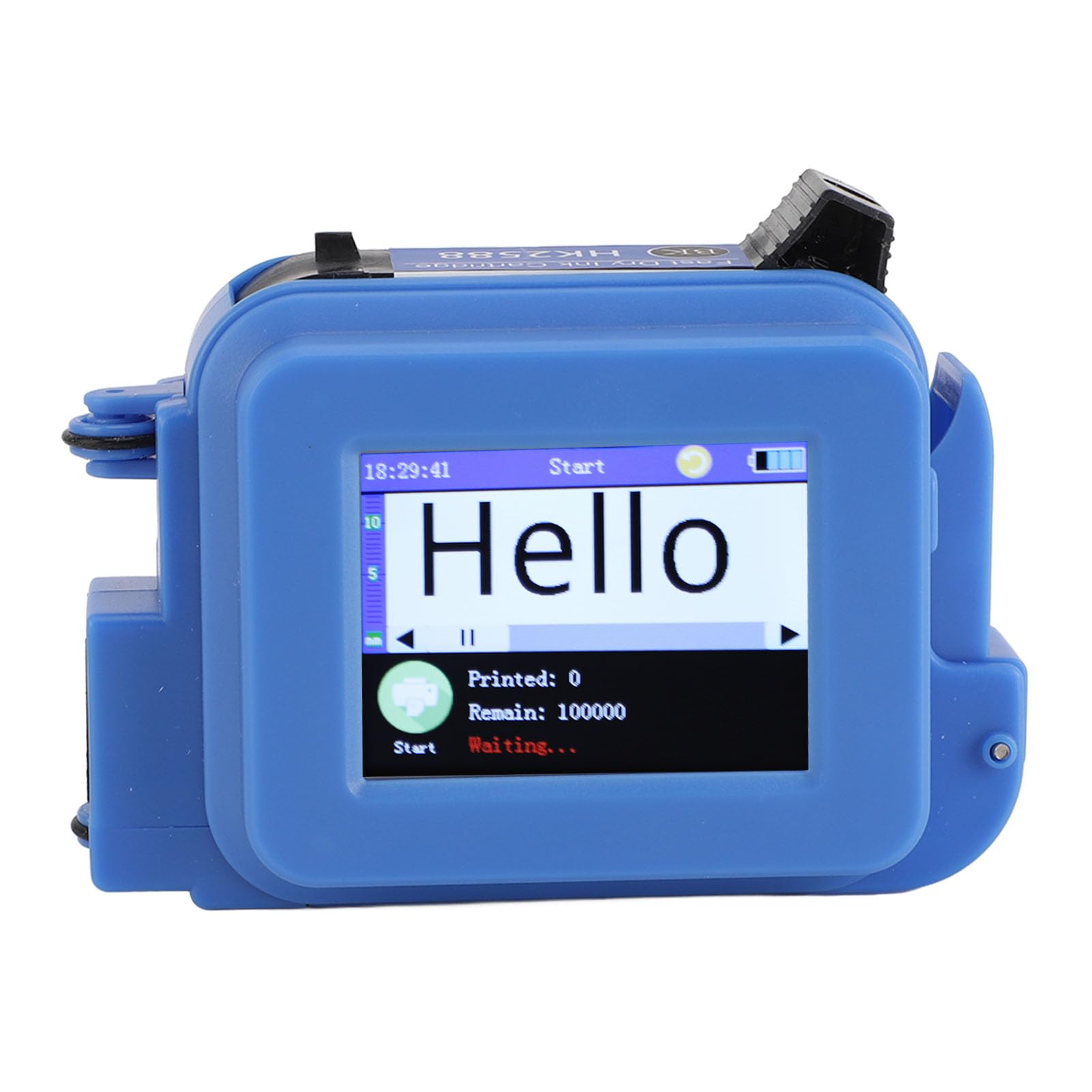 Stampante a getto d'inchiostro tascabile regolabile altezza di stampa 0,1-0,5/1 touch screen Encoder a getto d'inchiostro portatile con inchiostro rapido per stampante per codici a barre (blu)