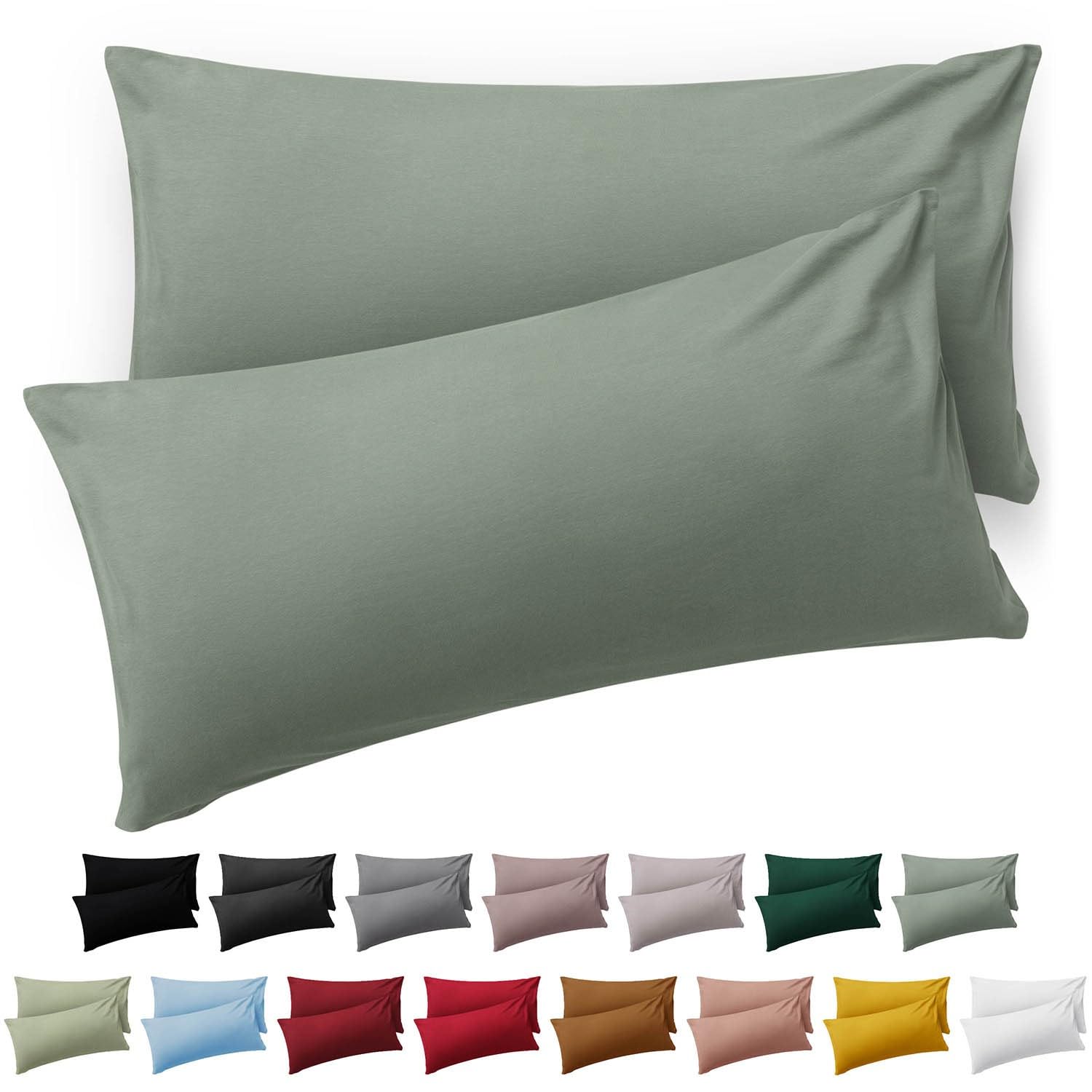 Blumtal Federe Cuscini Divano 40x60 cm - Set di Copricuscini per Divani in Microfibra a 2 Pezzi con Chiusura a Zip, certificati Oeko-Tex, extra morbidi e lavabili - Verde